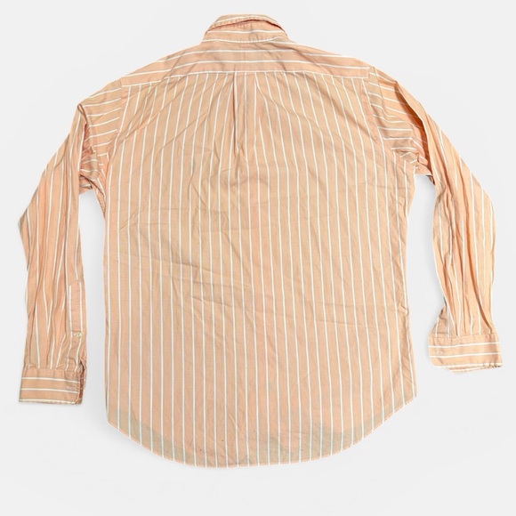 Ralph Lauren Men's Peach Striped Button Down Shirt - Picture 6 of 7